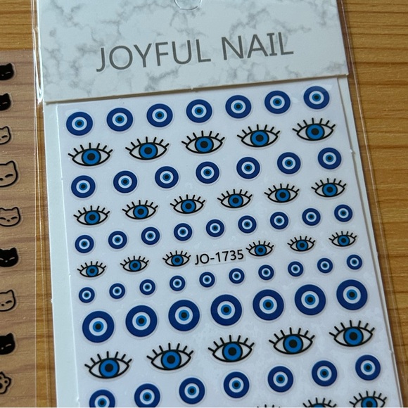 Super cute cat and evil eye nail stickers - Picture 3 of 5